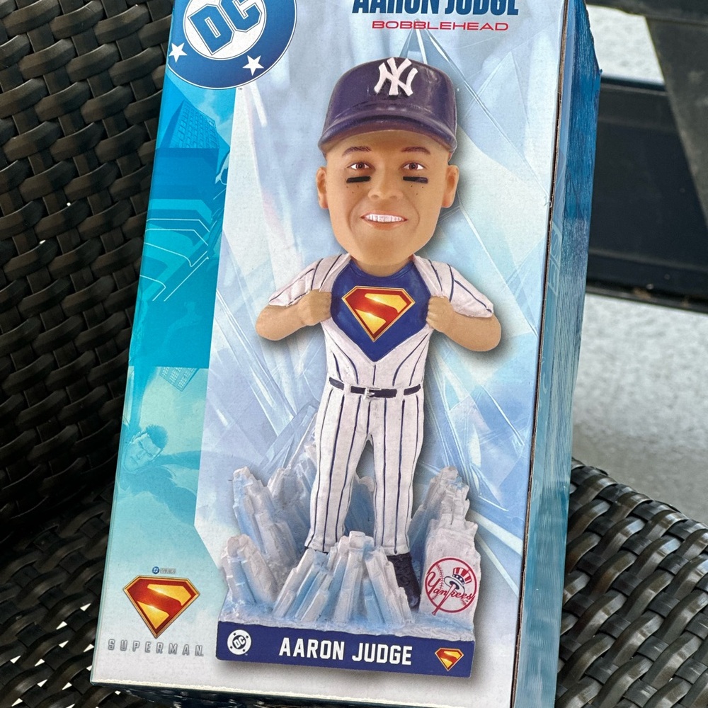 Aaron Judge Superman Yankee Baseball Bobblehead